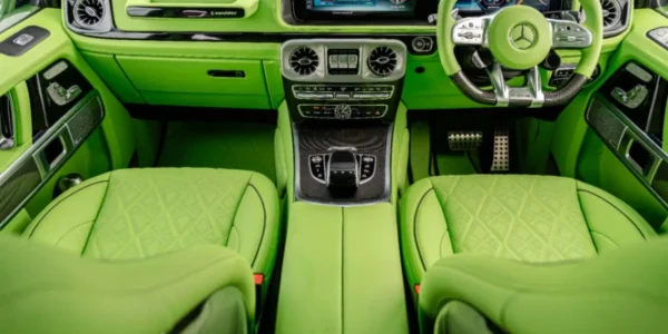 Luxury car interior modification in India with premium leather upholstery and custom seating